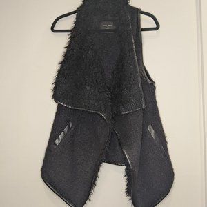 Boho faux fur, shearling vest with pockets size small